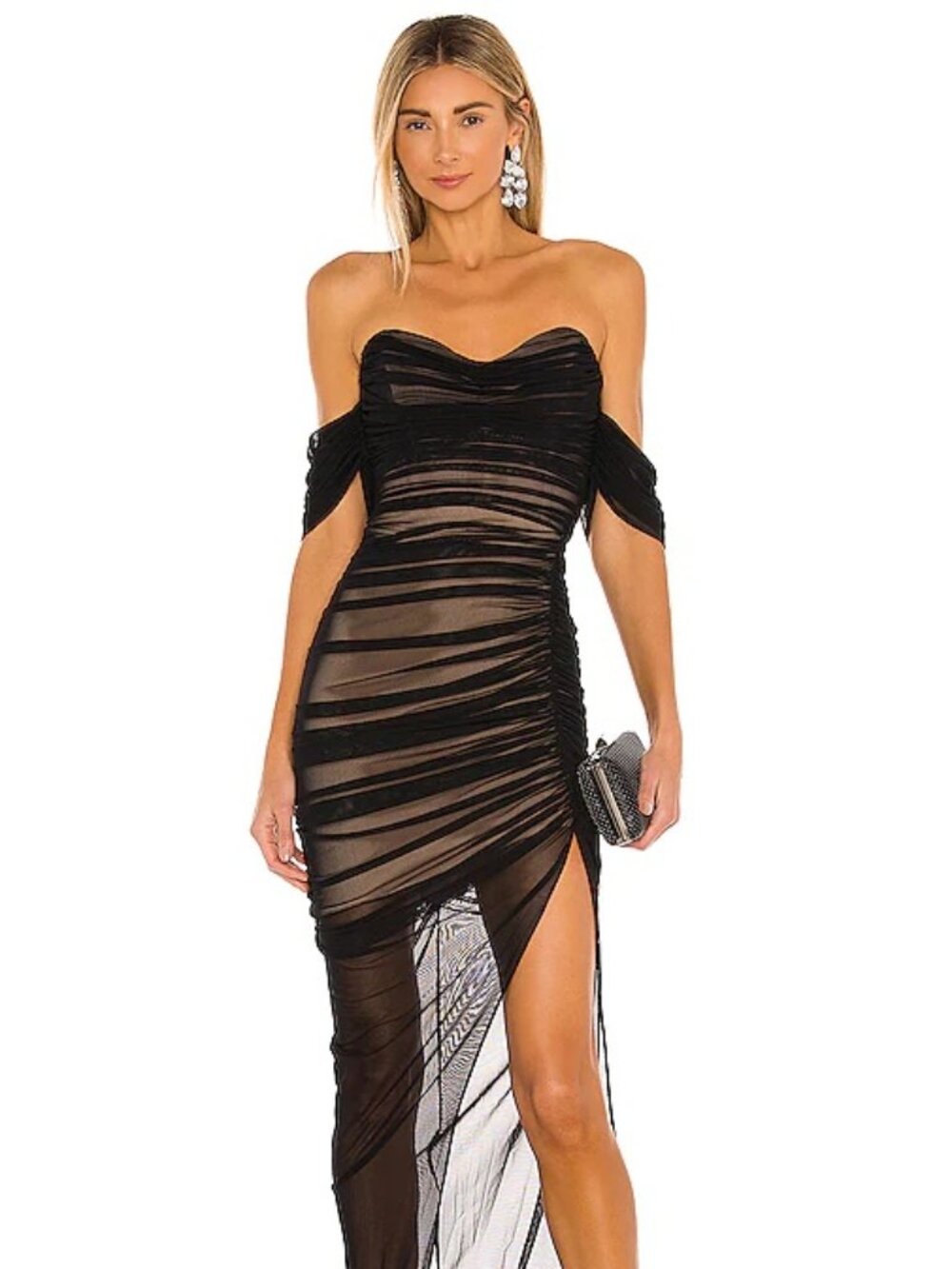 Revolve Brand Nookie Dita Mesh Gown in Black Size Small Made in Australia
